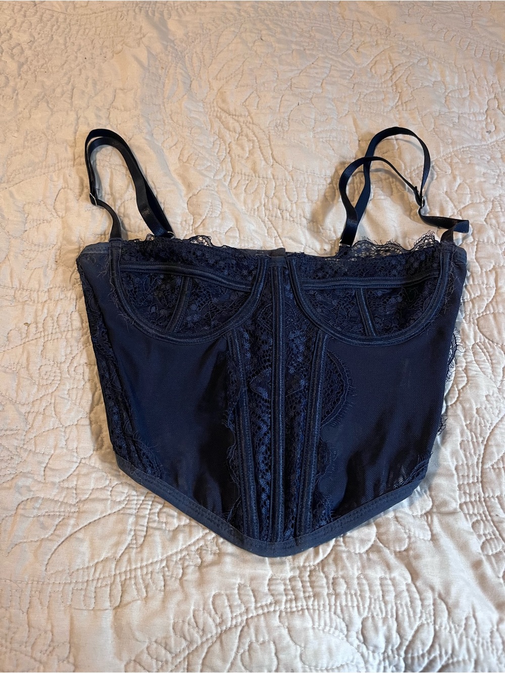 PacSun Black Lace Bustier Top